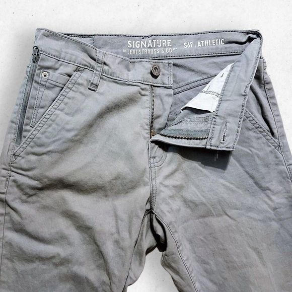 Signature Levi Strauss Jeans Men's Size 28x30 Gray S67 Athletic Cut Pants - Picture 5 of 12
